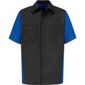 Vf Imagewear Red Kap¬Æ Men's Crew Shirt Short Sleeve Long-XL Charcoal/Royal Blue SY20 SY20CRSSLXL